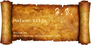 Halvax Vilja névjegykártya